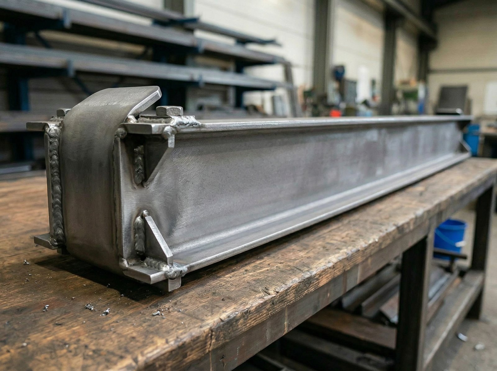 Stahlträger nach Laserreinigung