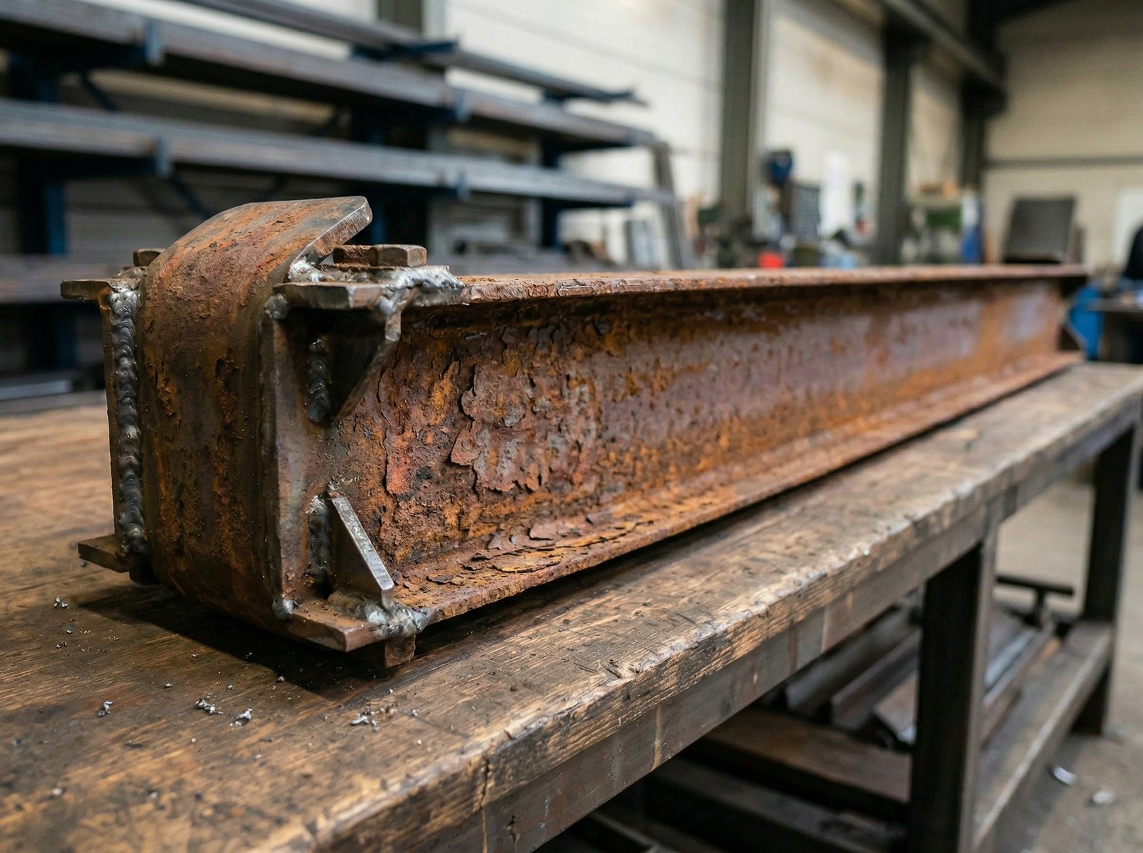 Stahlträger mit starkem Rost